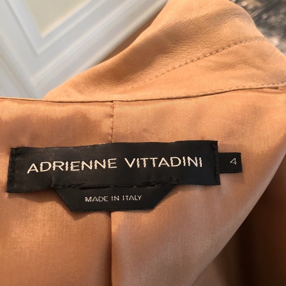 ADRIENNE VITTADINI: Tan/Camel Leather Jacket. - Picture 8 of 9